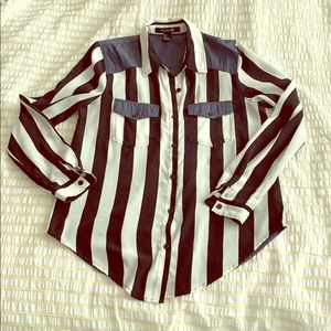 Strip long Sleeve Blouse